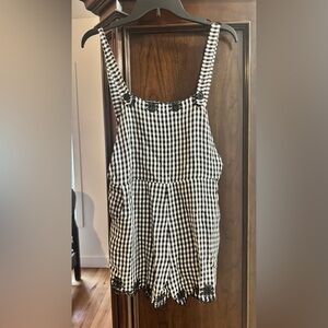 Beach Riot Checkered Overalls